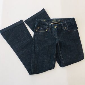 Like New River Island Drk Wsh Moderate Flare Jeans